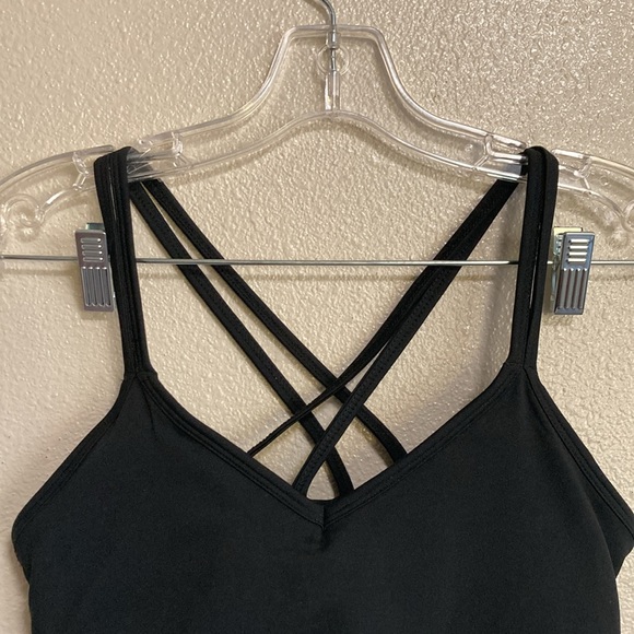 Madewell Flex Strappy Sports Bra in True Black (Size M) - Picture 5 of 9